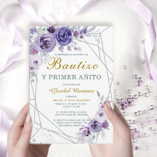 Convite de Batismo e Primeiro Aniversário Convite
