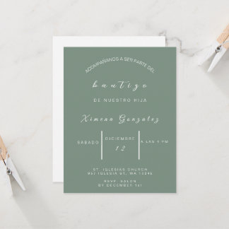 Convite de batismo espanhol
