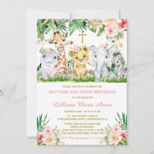 Convite de Batismo na Selva e Primeiro Aniversário