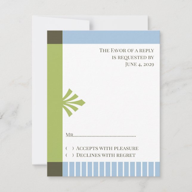 Convite de Batismo RSVP de Placa de Resposta (Frente)