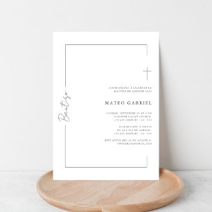 Convite de Bautizo em Escrito Moderno em Espanhol