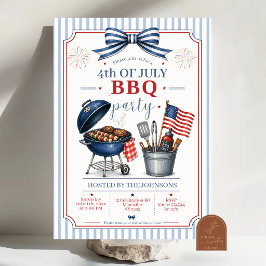 Convite de BBQ do Dia 4 de Julho Independente Prep