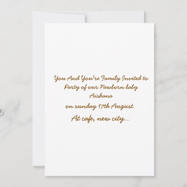 Convite de Bebê Bem-vindo Cartão Pastel Suave Bebê (Verso)