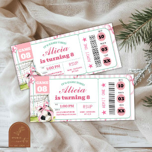 Convite de Bilhete de Aniversário de Futebol com A
