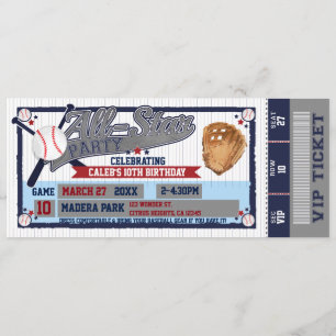 Convite de Bilhete de Aniversário para Festa de Be