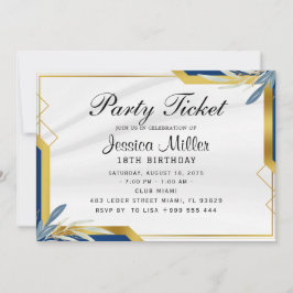 Convite de Bilhete de Festa