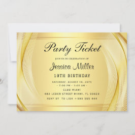 Convite de Bilhete de Festa