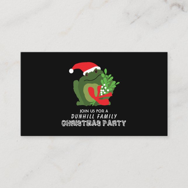 Convite de Bilhete de Festa de Natal do Mistle'toa (Frente)