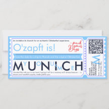 Convite de Bilhete Pessoal Oktoberfest Munique
