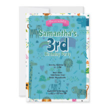 Convite de BIrthday para animais