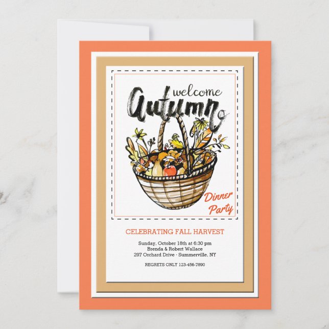 Convite de boas-vindas ao outono (Frente)