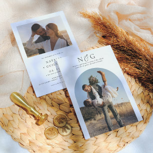 Convite de Boda Elegantes Foto en Arco