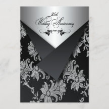 Convite de Bodas de 25 Anos de FAUX Flaps