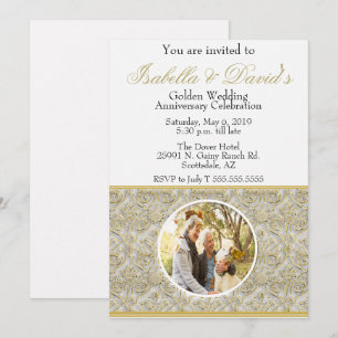 Convite de Bodas de Ouro 50 Anos