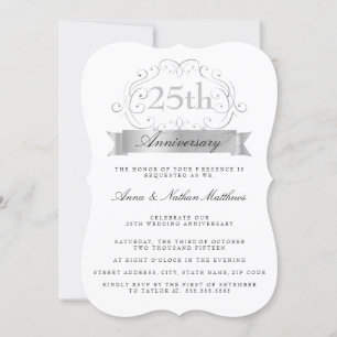 Convite de Bodas de Prata 25º Aniversário de Casam