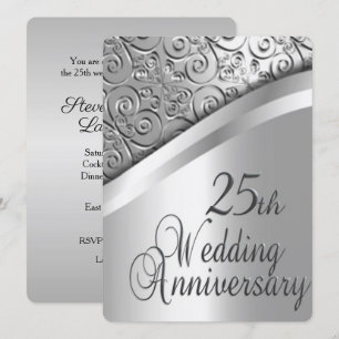 Convite de Bodas de Prata 25 Anos