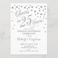 Convite de Bodas de Prata - 25 Anos de Casamento -