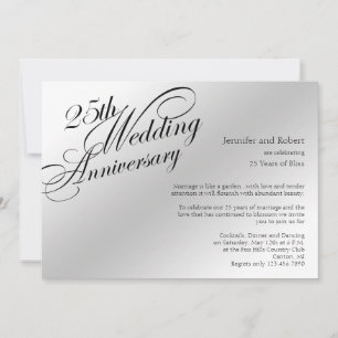 Convite de Bodas de Prata de 25 Anos