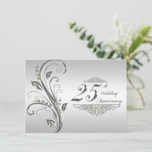 Convite de Bodas de Prata de 25 Anos de Casamento