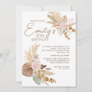 Convite de Boho Aniversário - Qualquer Idade