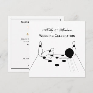 Convite de Bola de Boliche e Pinos Esportivos