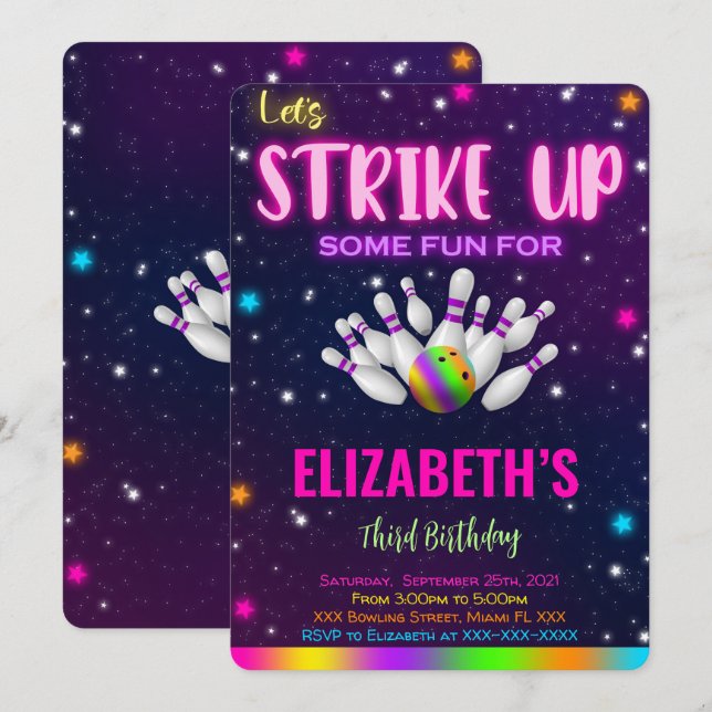 Convite de Boliche (Frente/Verso)