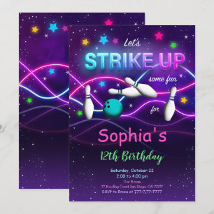 Convite de Boliche Editável