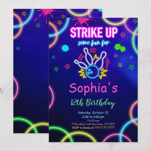Convite de Boliche STRIKE UP