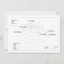 Convite De Bolo De Aniversário Do engenheiro