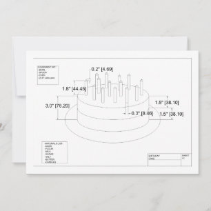 Convite De Bolo De Aniversário Do engenheiro