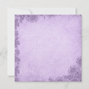 Convite de Borda Floral de Lavanda Vintage
