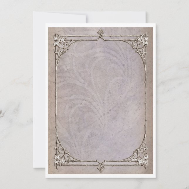 Convite de borda vitoriana vintage (Frente)