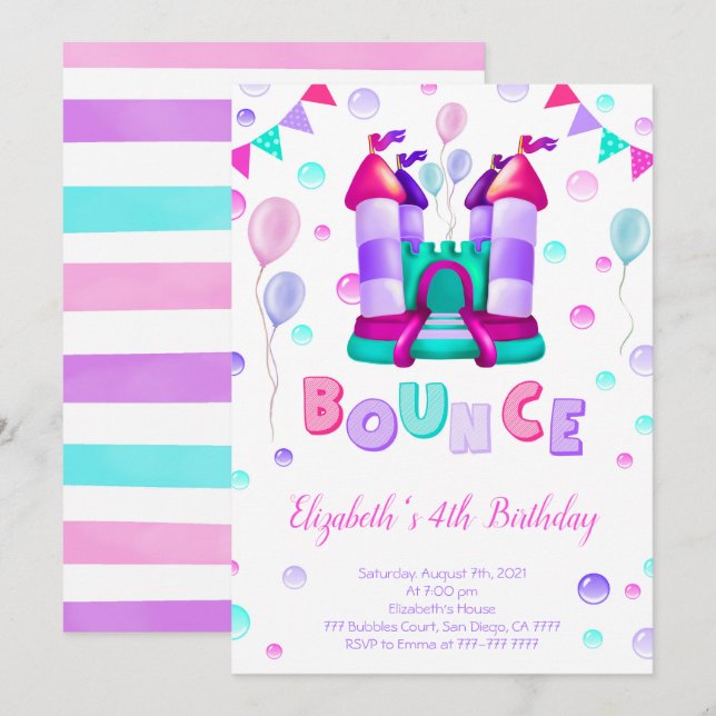 Convite de Bounce (Frente/Verso)