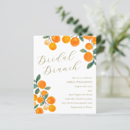 Convite de Bridal de Fruta de Citrus Orange Orçame