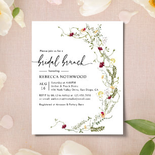 Convite de Bridal Floral de Boho Chic