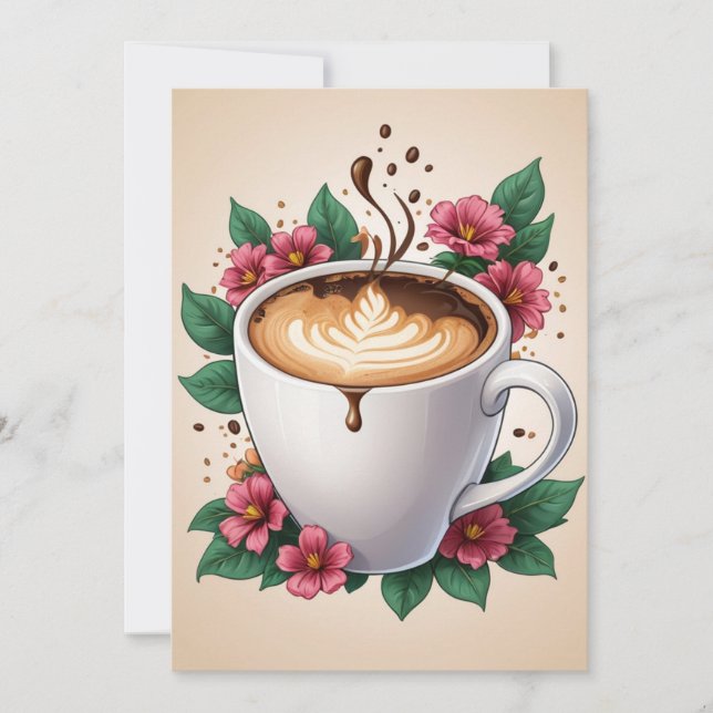 convite de brunch de aniversário floral (Frente)