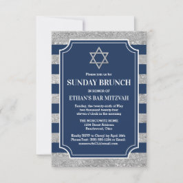 Convite de Brunch de Bar Mitzvah com Estrela de Da