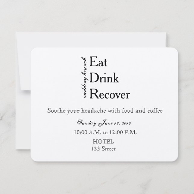 Convite de Brunch de Casamento (Frente)