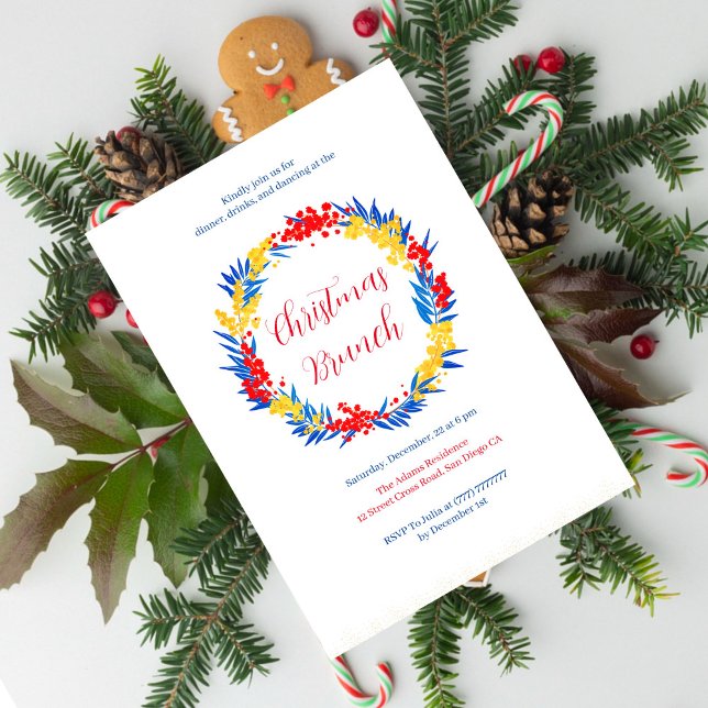Convite de Brunch de Natal (Criador carregado)