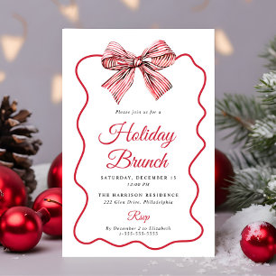 Convite de Brunch de Natal Coquette