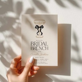 Convite de Brunch de Noiva com Champanhe