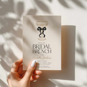 Convite de Brunch de Noiva com Champanhe