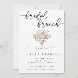 Convite de Brunch de Noiva Minimalista Elegante