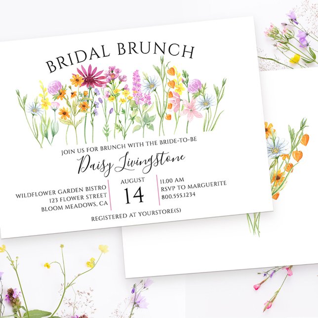 Convite de Brunch de Noiva Prado de Flores Silvest (Criador carregado)
