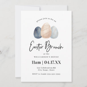 Convite de Brunch de Páscoa de Aquarela Minimalis