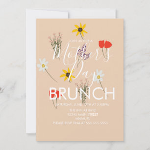 Convite de Brunch do Dia das Mães com Floral Selva