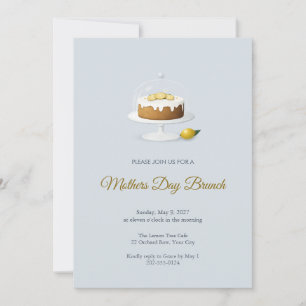 Convite de Brunch do Dia das Mães Lemon Cake Dome