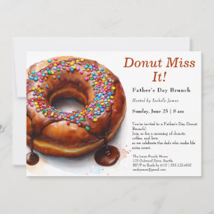 Convite de Brunch no Dia do Pai - Rosquinhas e caf