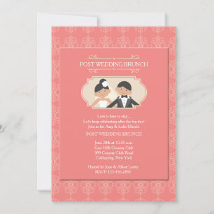 Convite de Brunch Pós-Casamento para Recém-Casados