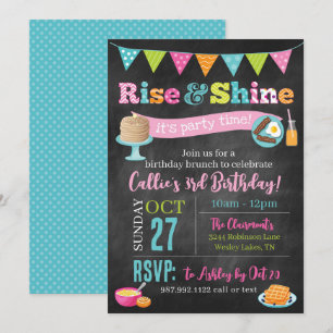 Convite de Brunch Rise and Shine (Lousa)